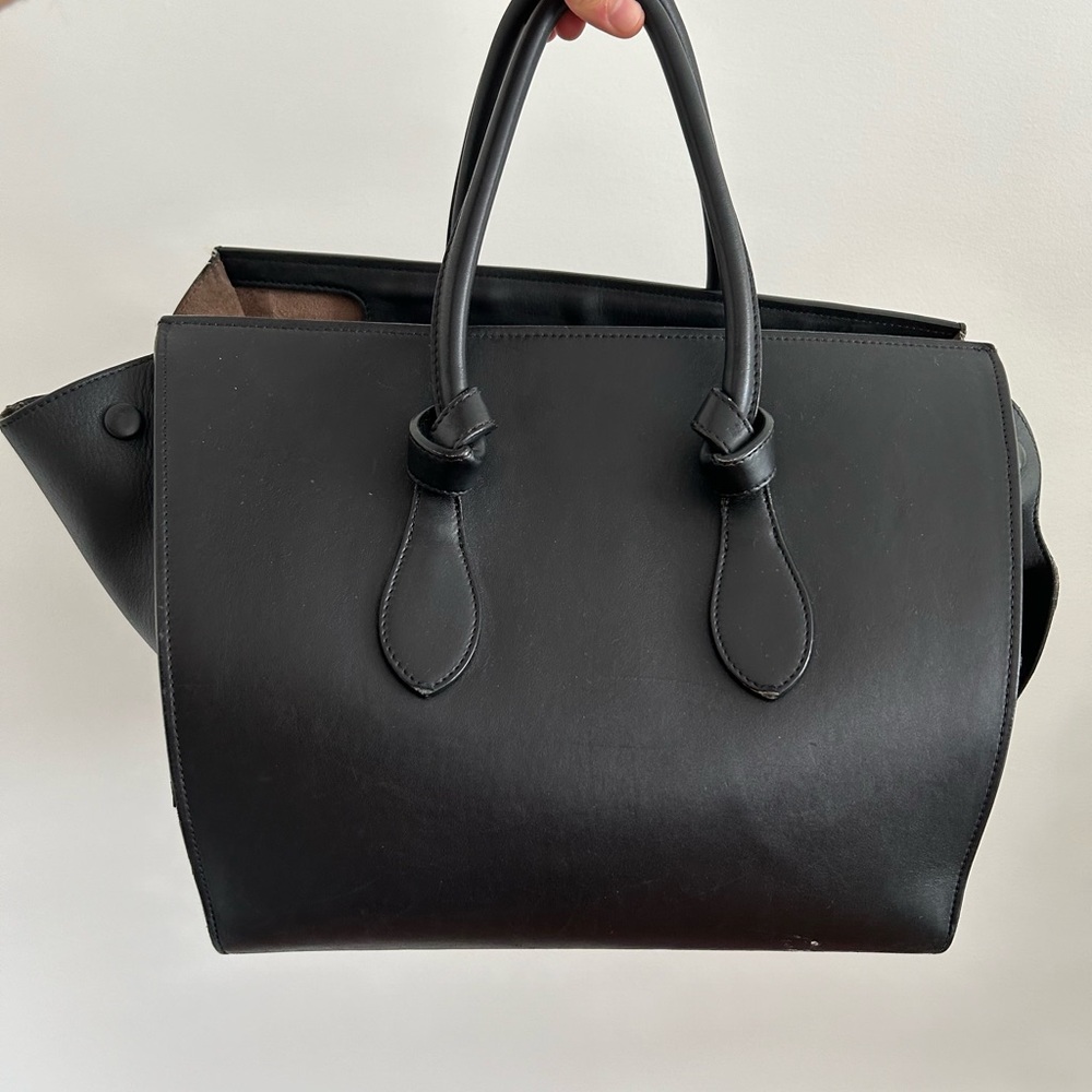 Celine Black Leather Tote Bag - Picture 2 of 6
